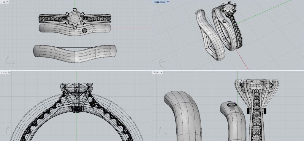 ③ デザインの打ち合わせ（デッサンや3D画像など）