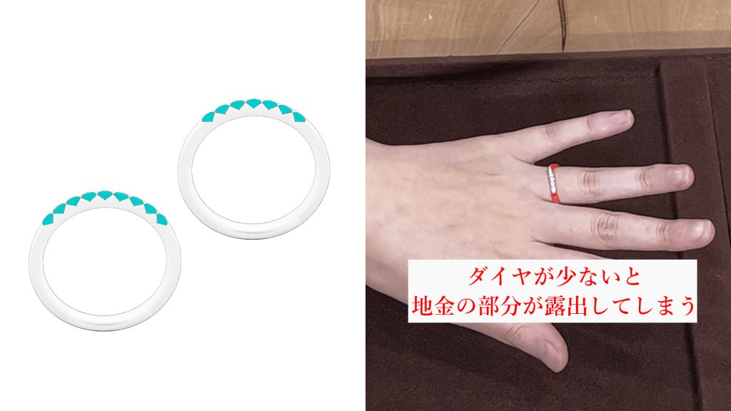 ダイヤモンドがどれだけ並ぶ？