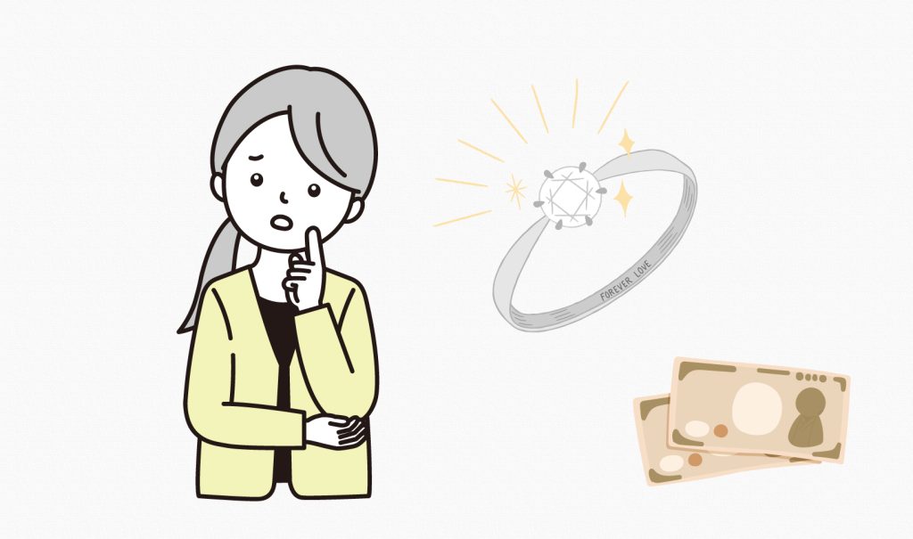 婚約指輪にかける平均予算と、その考え方