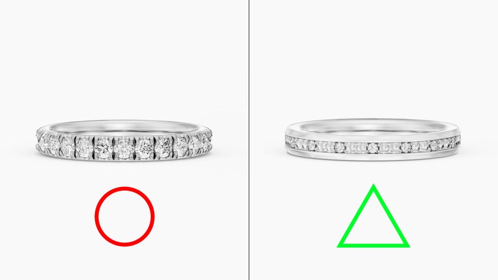 第3位｜石がしっかり敷き詰められたエタニティリング