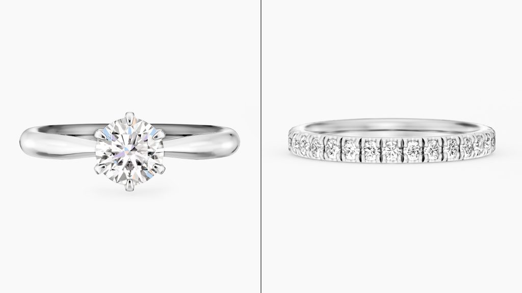 ダイヤモンドリングとエタニティリング